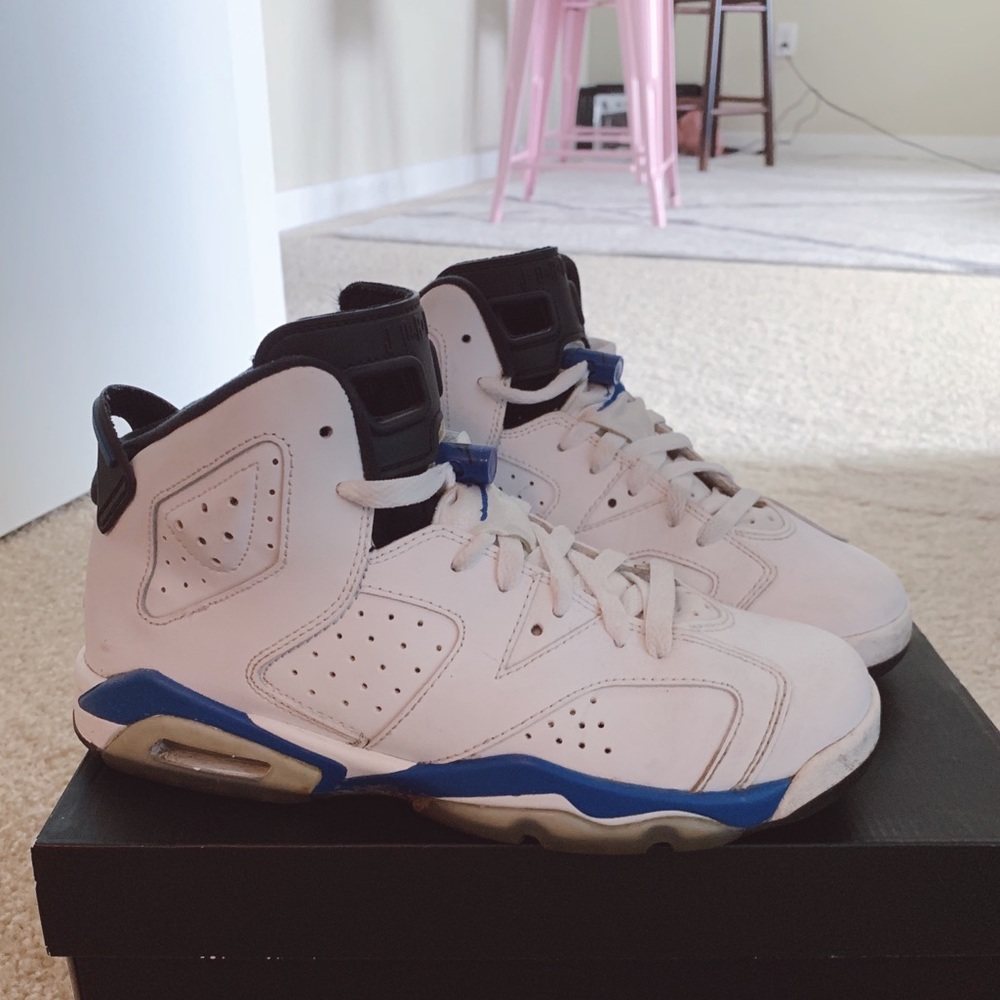 Air jordan 6 retro BG sport blue sneakers